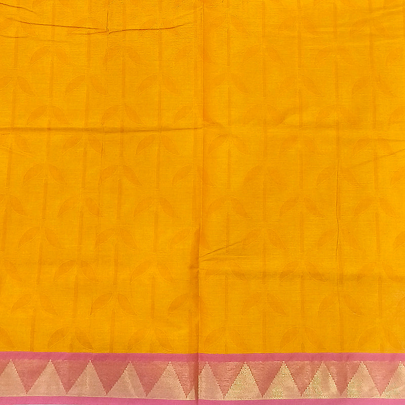 Hayagrivas Orange Pure Cotton Saree KBE2163A7-3
