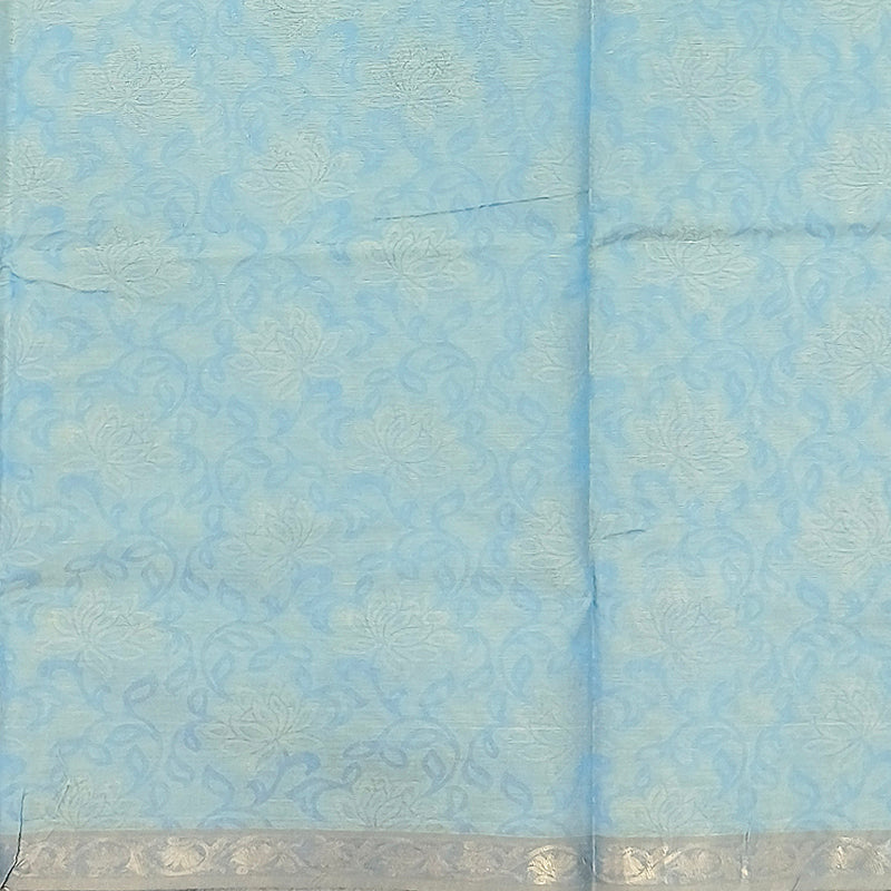 Hayagrivas Sky Blue Pure Cotton Saree KBE2163A15-3