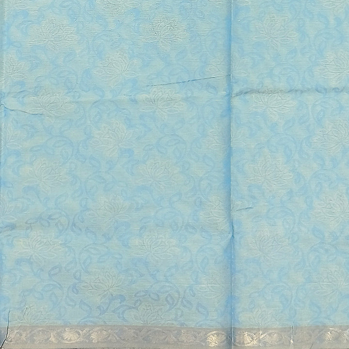 Hayagrivas Sky Blue Pure Cotton Saree KBE2163A15-3