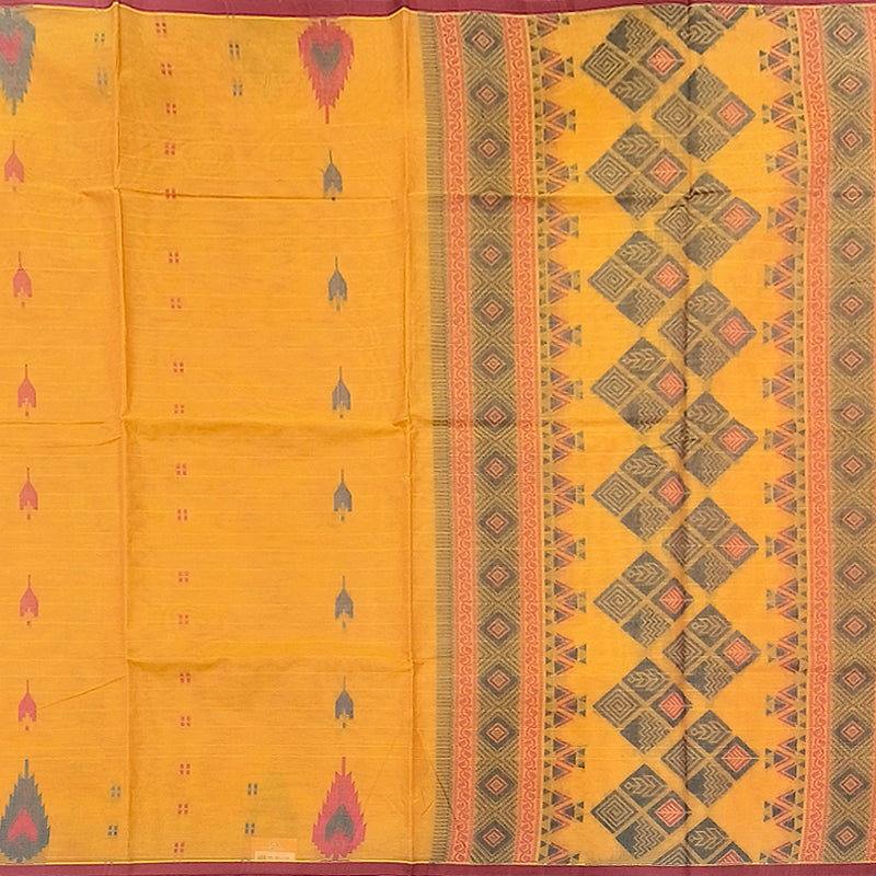 Hayagrivas Khaki Brown Pure Cotton Saree KBE1891L1-62