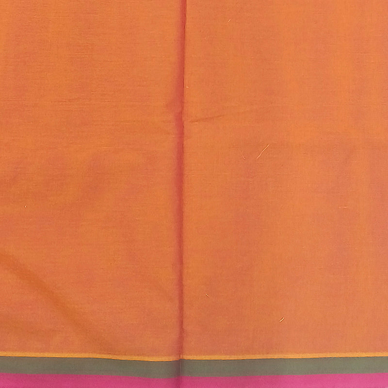 Hayagrivas Orangish-Pink Pure Cotton Saree KBE2160A2-22