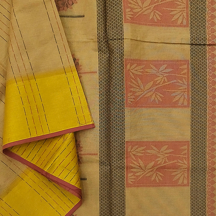 Hayagrivas Light Brown Pure Cotton Saree KBE2160A2-59
