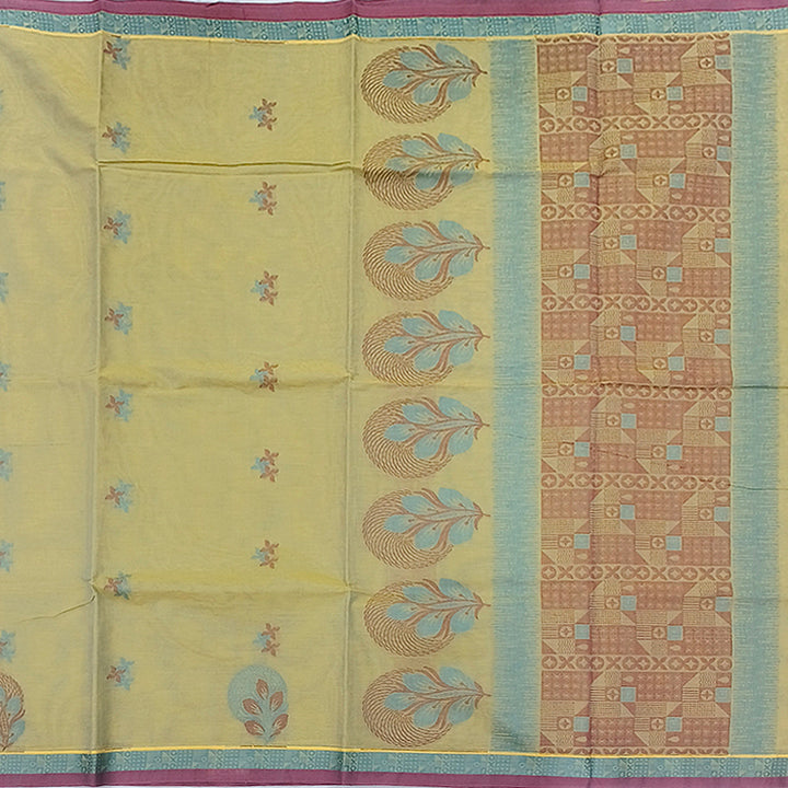 Hayagrivas Beige Pure Cotton Saree KBE1897L1-60