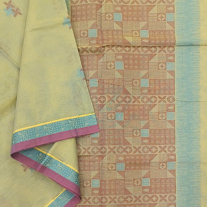 Hayagrivas Beige Pure Cotton Saree KBE1897L1-60