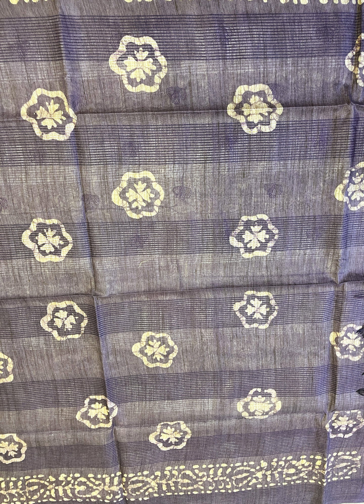 Hayagrivas Beige Semi Tussar Saree SSCBF68E8-6