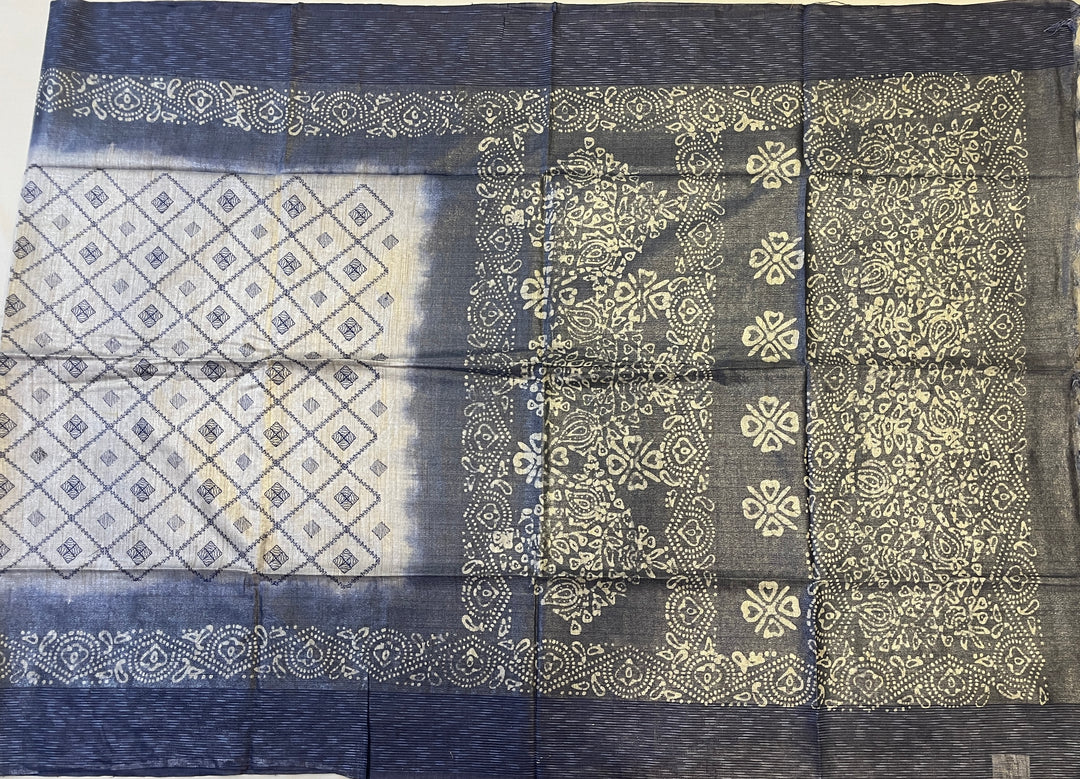 Hayagrivas Grey Semi Tussar Saree SSCBF68E7-7