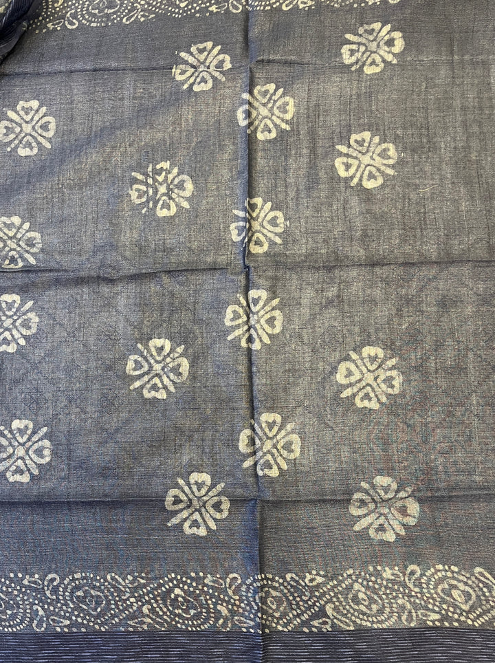 Hayagrivas Grey Semi Tussar Saree SSCBF68E7-7