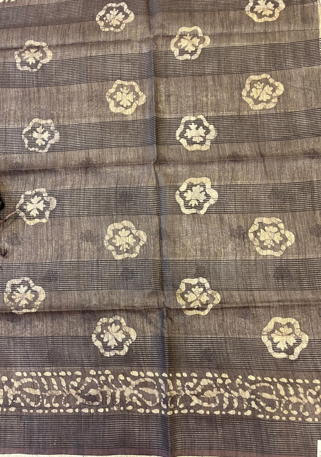 Hayagrivas Beige Semi Tussar Saree SSCBF68E8-2