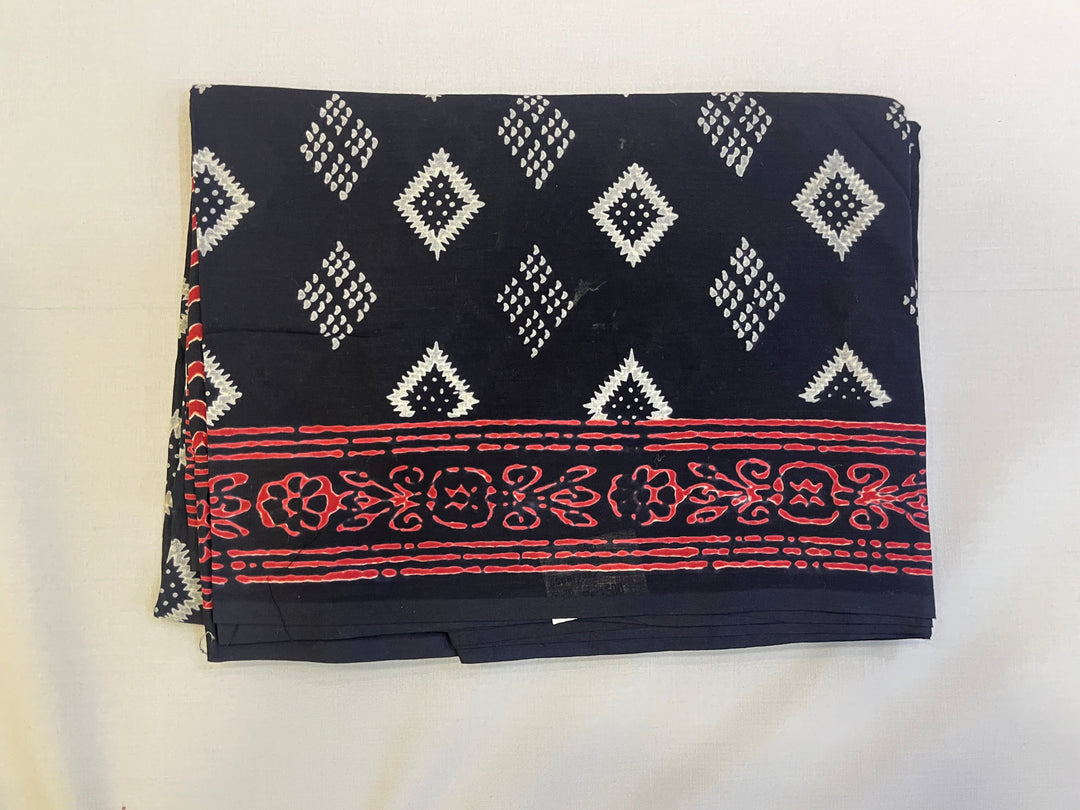 Hayagrivas Black Jaipur Cotton Saree SSCBF73E7-2