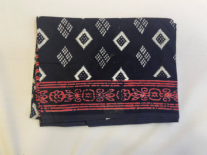 Hayagrivas Black Jaipur Cotton Saree SSCBF73E7-2