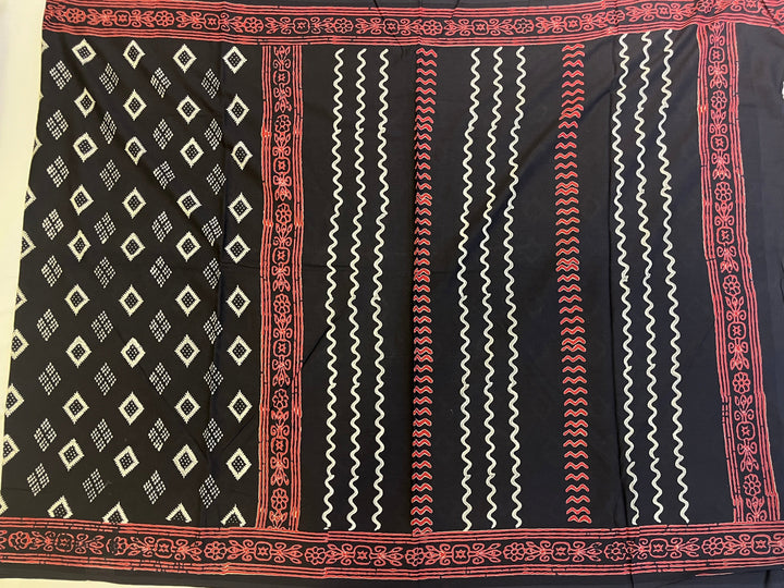 Hayagrivas Black Jaipur Cotton Saree SSCBF73E7-2