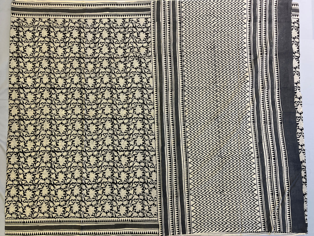 Hayagrivas Black Jaipur Cotton Saree SSCBF73E5-2