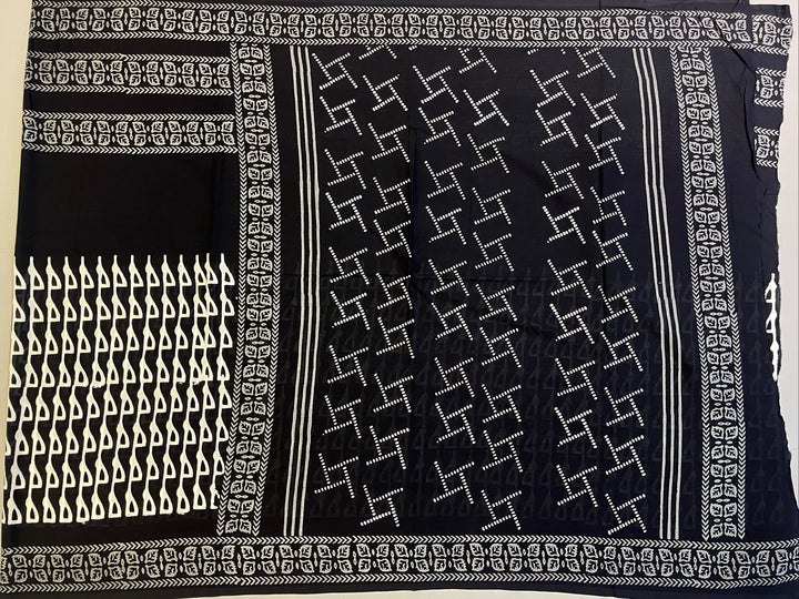 Hayagrivas Black Jaipur Cotton Saree SSCBF73E7-5