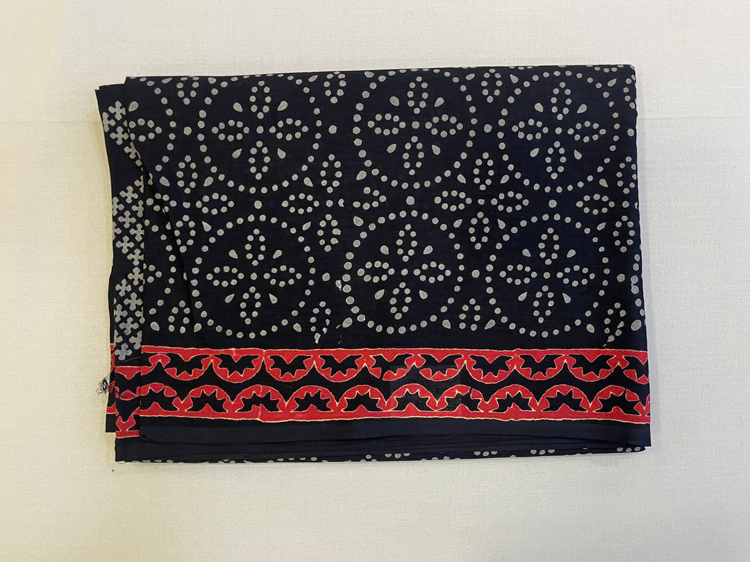 Hayagrivas Black Jaipur Cotton Saree SSCBF73E7-3