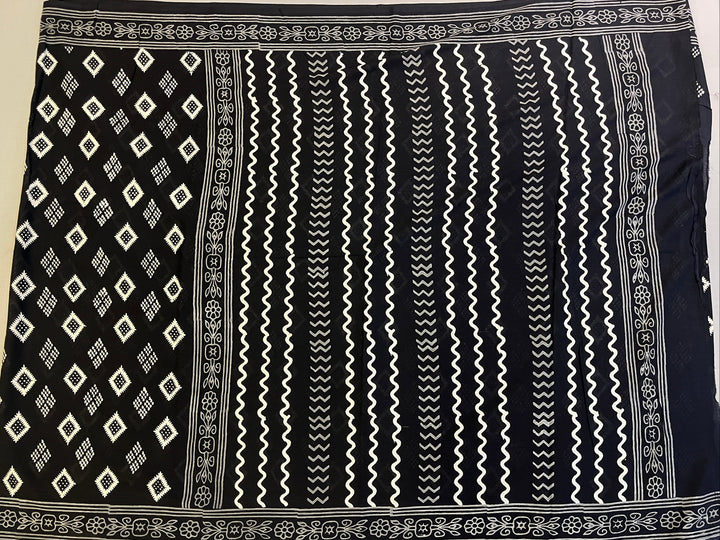 Hayagrivas Black Jaipur Cotton Saree SSCBF73E7-7