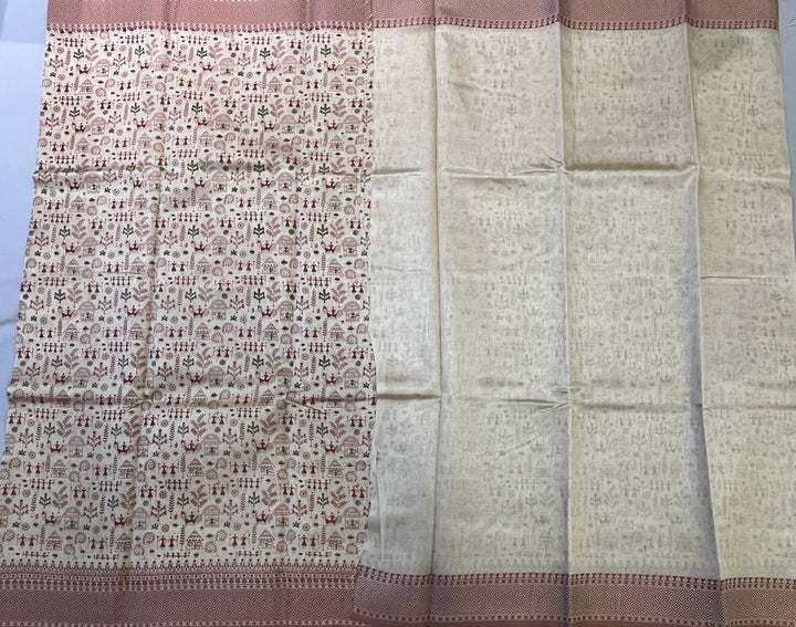 Hayagrivas Beige Fancy Cotton Sarees