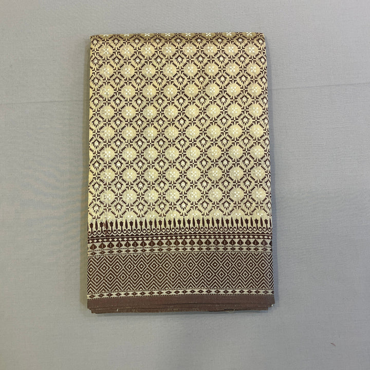 Hayagrivas Beige Fancy Cotton Sarees