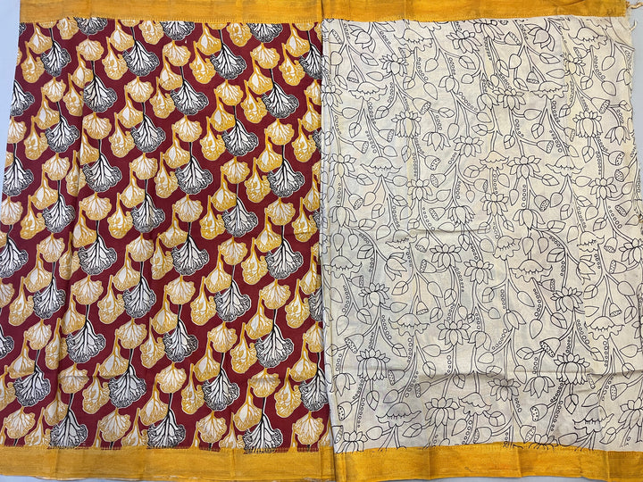 Hayagrivas Maroon Kalamkari Saree SSCBF73E3-13