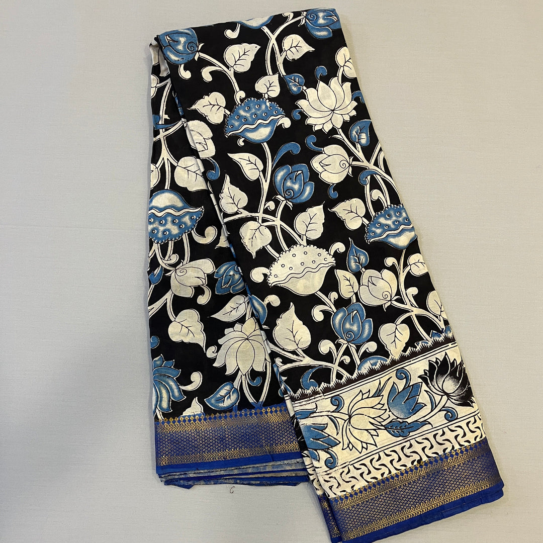 Hayagrivas Sandal & Black Kalamkari Sarees