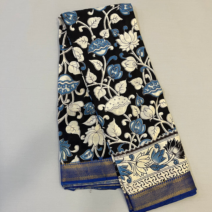 Hayagrivas Sandal & Black Kalamkari Sarees