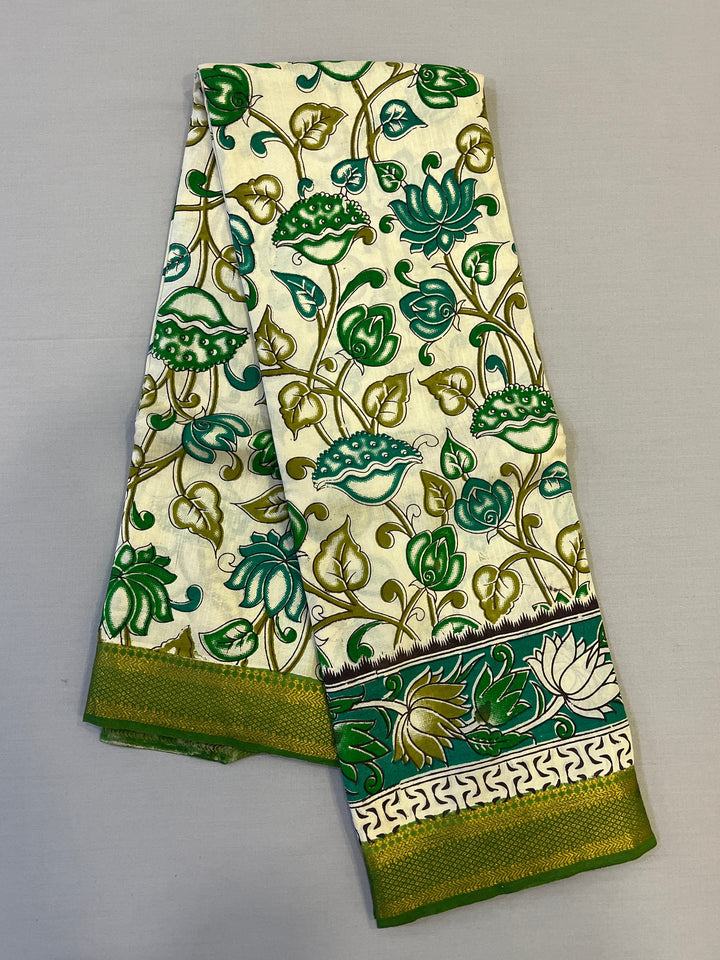 Hayagrivas Sandal & Black Kalamkari Sarees