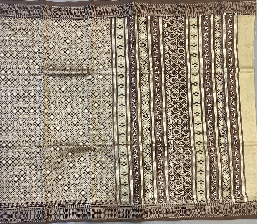 Hayagrivas Beige Fancy Cotton Sarees