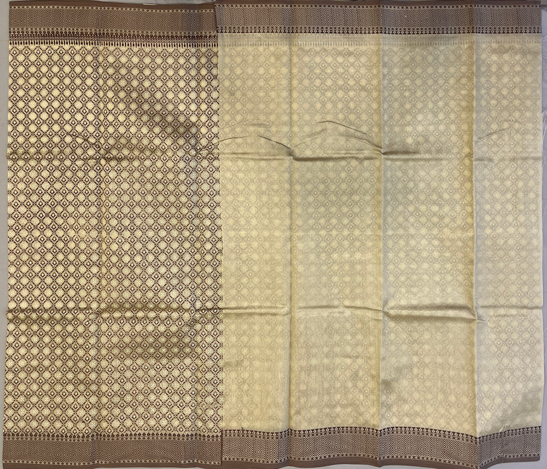Hayagrivas Beige Fancy Cotton Sarees