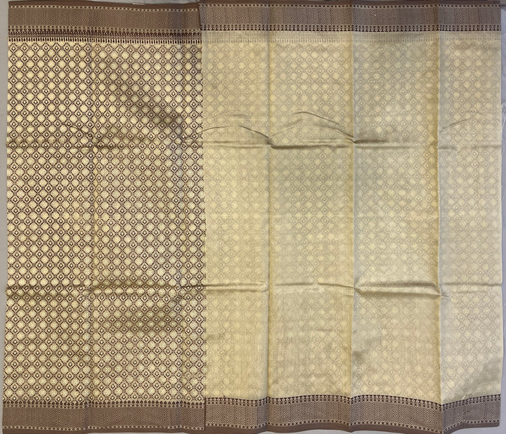 Hayagrivas Beige Fancy Cotton Sarees