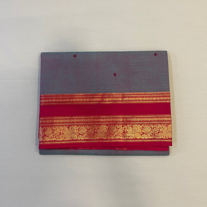 Hayagrivas Dual Tone (Blue & Pink) Chettinad Cotton Saree SSCBF63E1-1