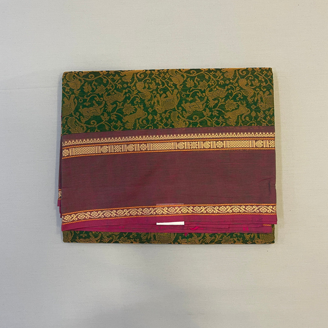 Hayagrivas Green Chettinad Cotton Saree SSCBF63E9-2