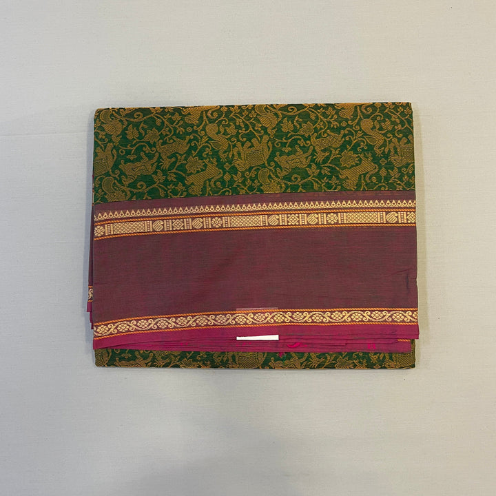 Hayagrivas Green Chettinad Cotton Saree SSCBF63E9-2