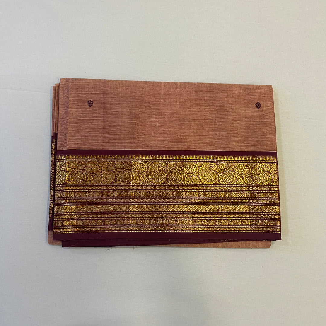 Hayagrivas Rosewood Pink Chettinad Cotton Saree SSCBF63E7-14