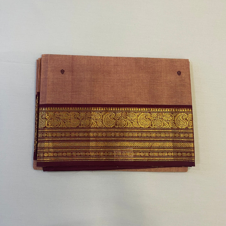Hayagrivas Rosewood Pink Chettinad Cotton Saree SSCBF63E7-14