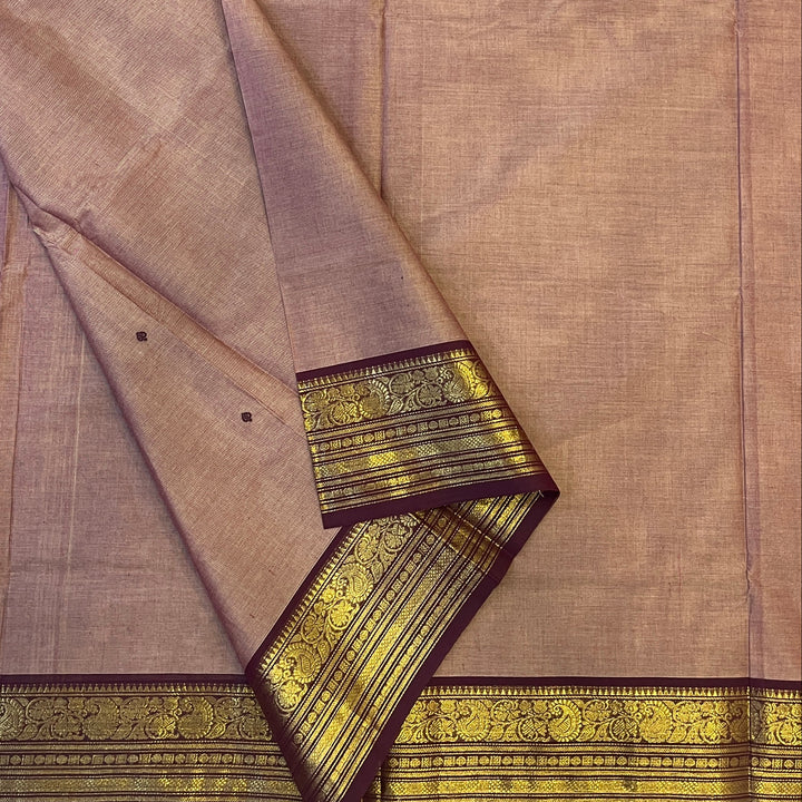 Hayagrivas Rosewood Pink Chettinad Cotton Saree SSCBF63E7-14