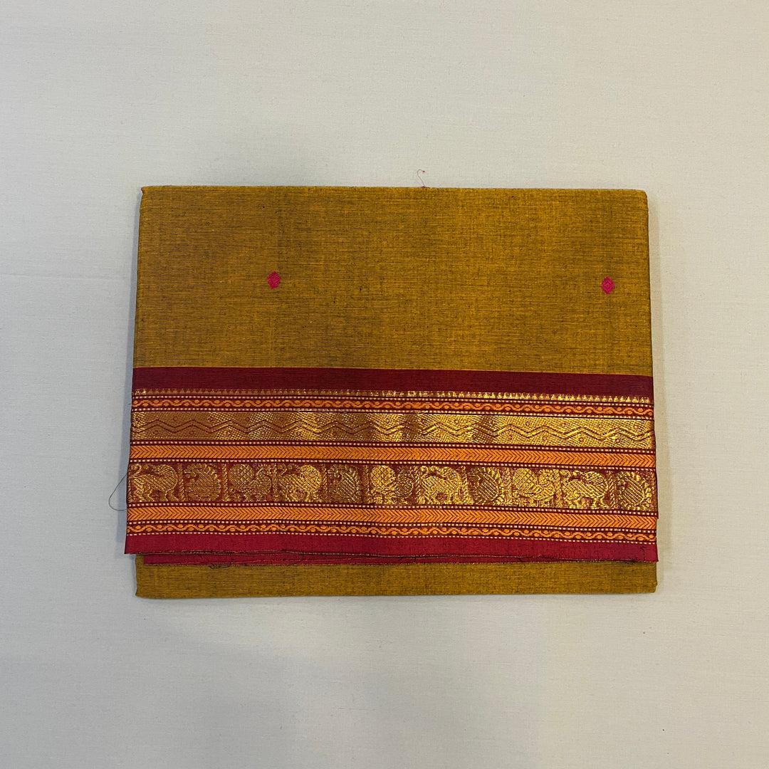 Hayagrivas Honey Mustard Chettinad Cotton Saree SSCBF63E3-9