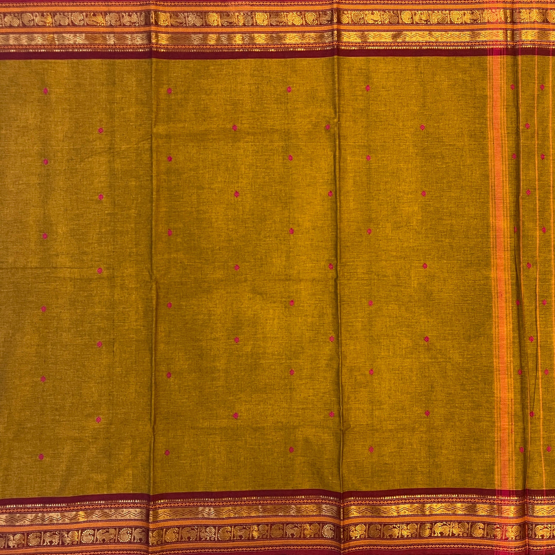 Hayagrivas Honey Mustard Chettinad Cotton Saree SSCBF63E3-9