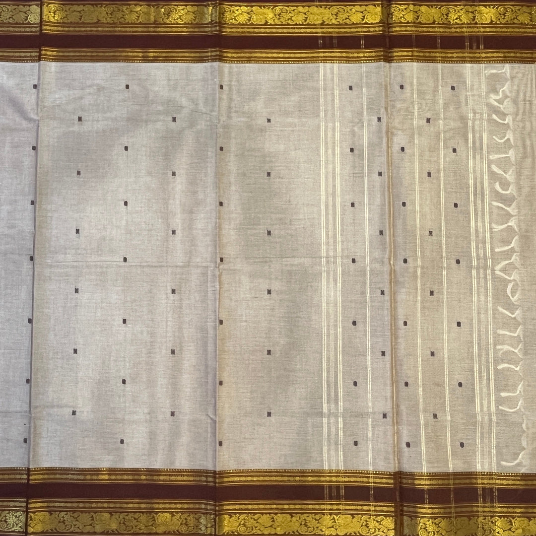 Hayagrivas Cream Chettinad Cotton Saree SSCBF63E1-3