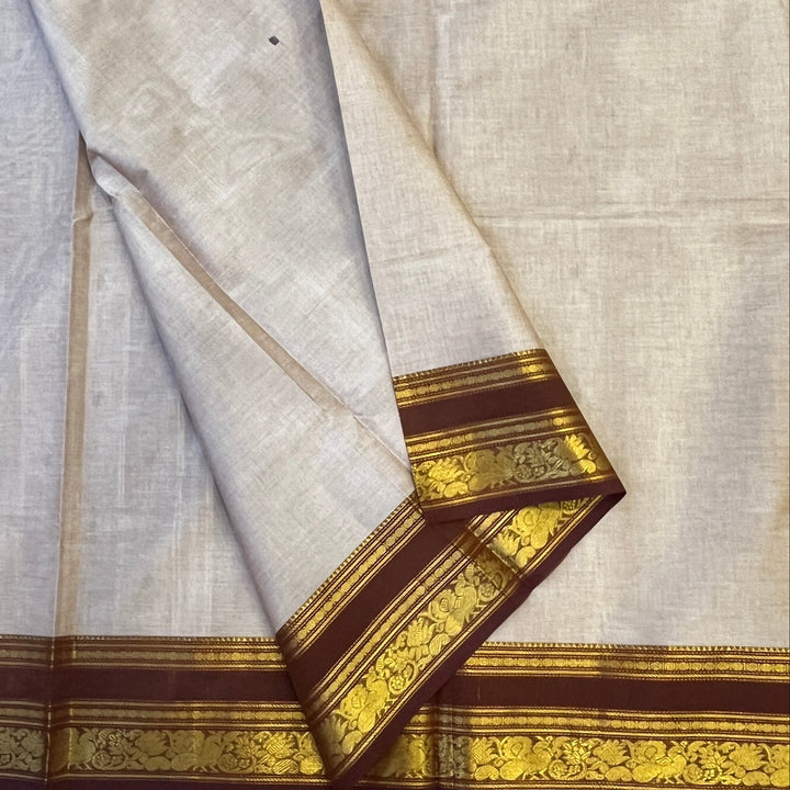 Hayagrivas Cream Chettinad Cotton Saree SSCBF63E1-3