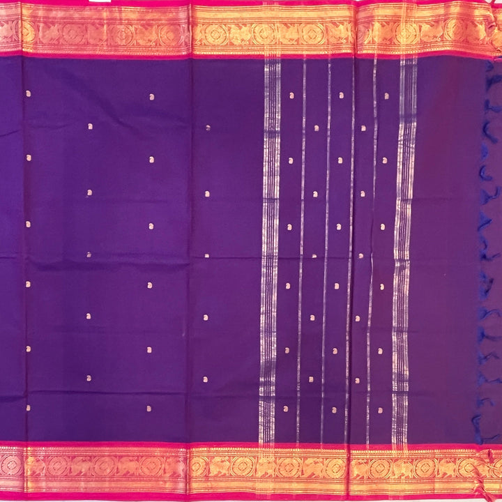 Hayagrivas Purple Chettinad Cotton Saree SSCBF63E4-6