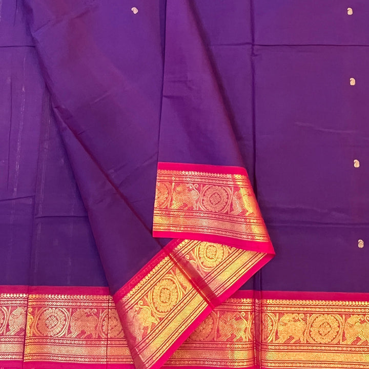 Hayagrivas Purple Chettinad Cotton Saree SSCBF63E4-6