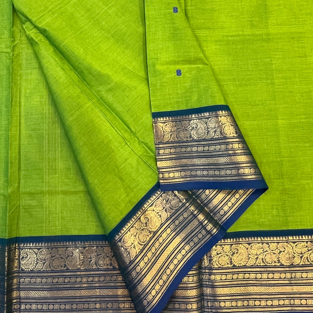 Hayagrivas Parrot Green Chettinad Cotton Saree SSCBF63E7-13