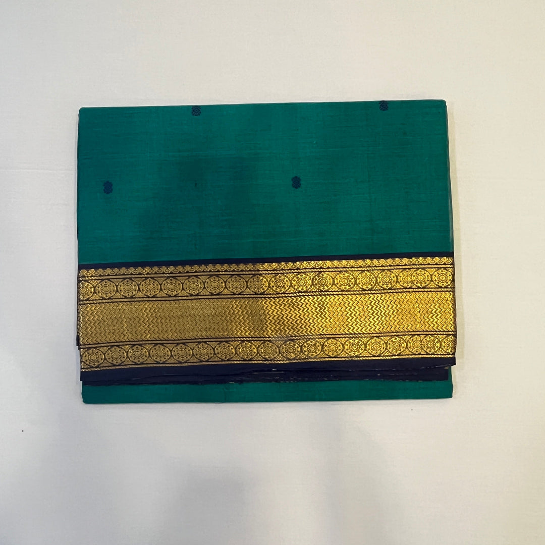 Hayagrivas Emerald Green Chettinad Cotton Saree SSCBF63E1-16