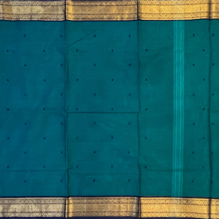 Hayagrivas Emerald Green Chettinad Cotton Saree SSCBF63E1-16