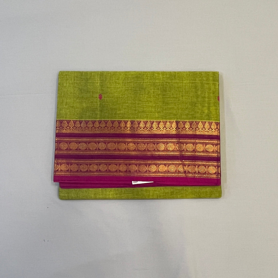 Hayagrivas Olive Green Chettinad Cotton Saree SSCBF63E7-15