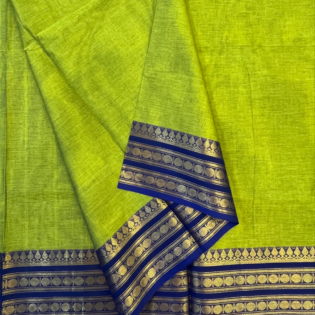 Hayagrivas Olive Green Chettinad Cotton Saree SSCBF63E7-15