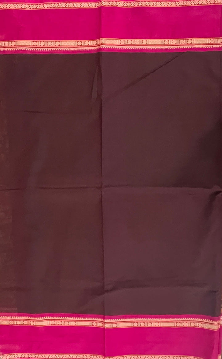 Hayagrivas Brown Chettinad Cotton Saree SSCBF63E9-3