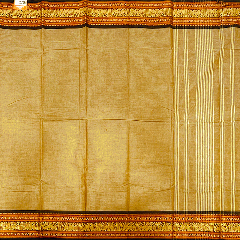 Hayagrivas Khaki Brown Handloom Chettinad Cotton Saree KSBE2H1-17