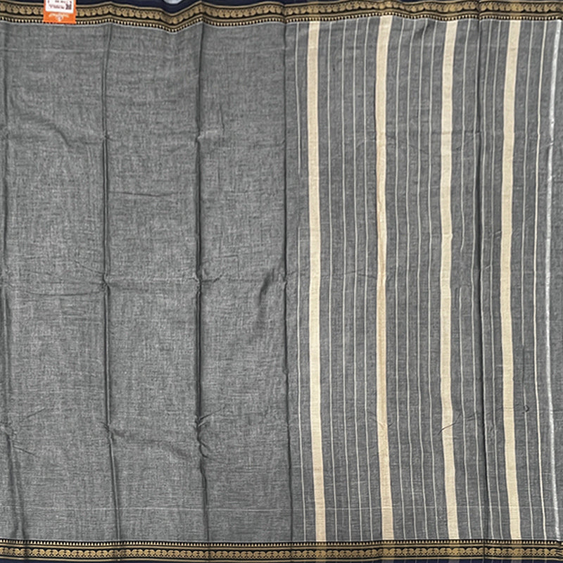 Hayagrivas Grey Handloom Chettinad Cotton Saree KBE1558K3-8