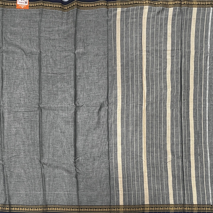 Hayagrivas Grey Handloom Chettinad Cotton Saree KBE1558K3-8