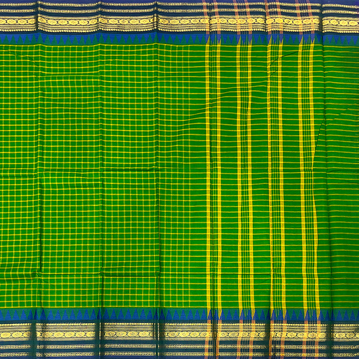 Hayagrivas Green Handloom Chettinad Cotton Saree KBE1566K9-4